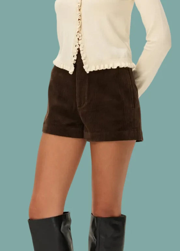 Juliette Corduroy Shorts - Chocolate