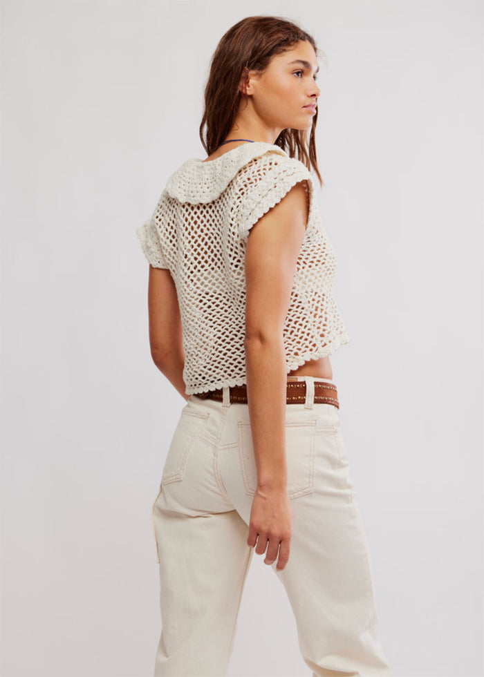 Lily Crochet Top - Coconut Milk