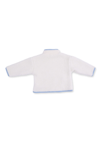 Sherpa Zip Jacket - Cream & Blue
