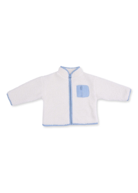 Sherpa Zip Jacket - Cream & Blue