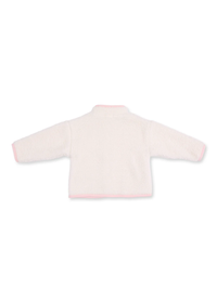 Sherpa Zip Jacket - Cream & Pink