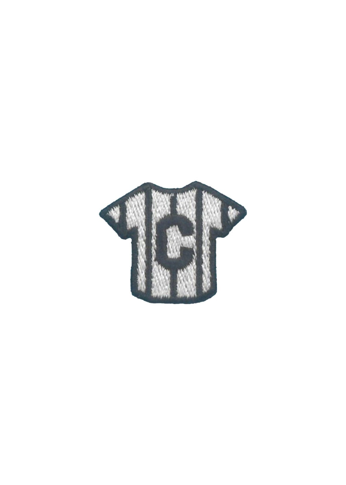 Striped Jersey Patch - Black & White