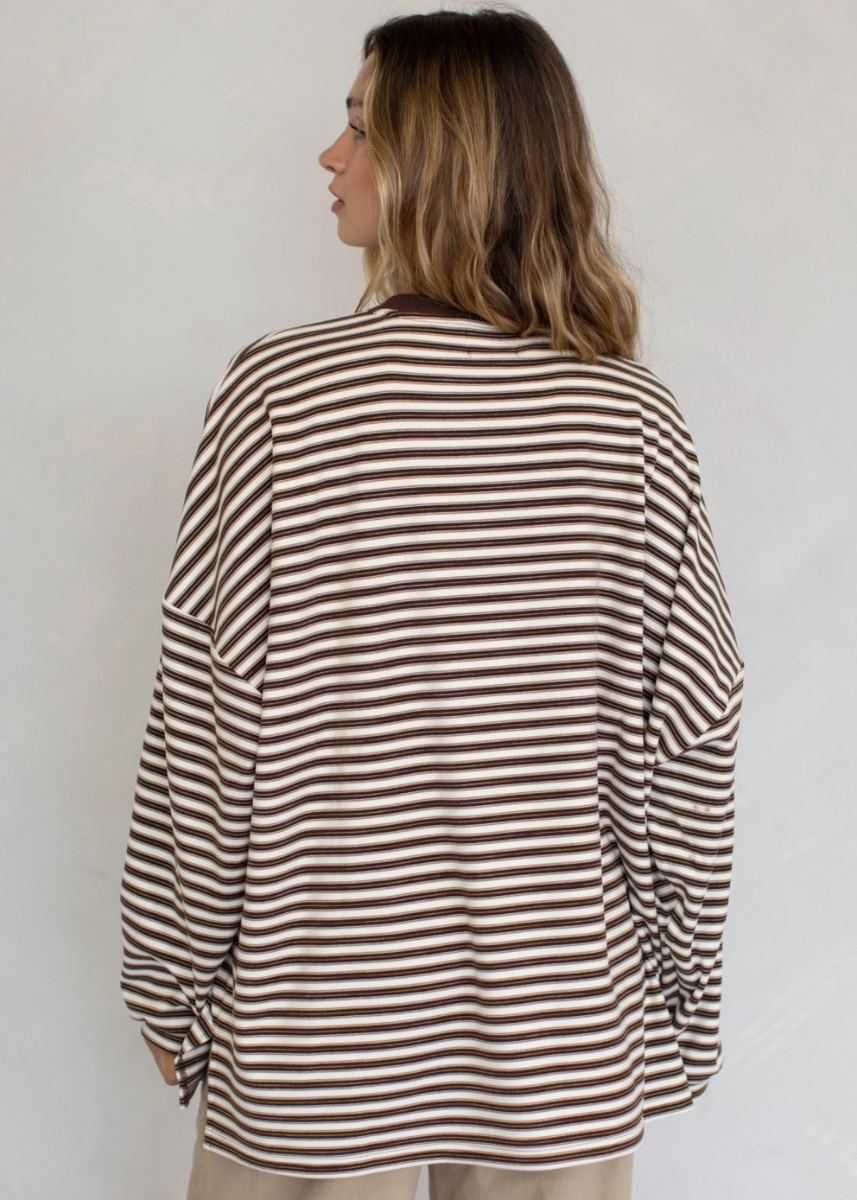Striped Long Sleeve - Brown