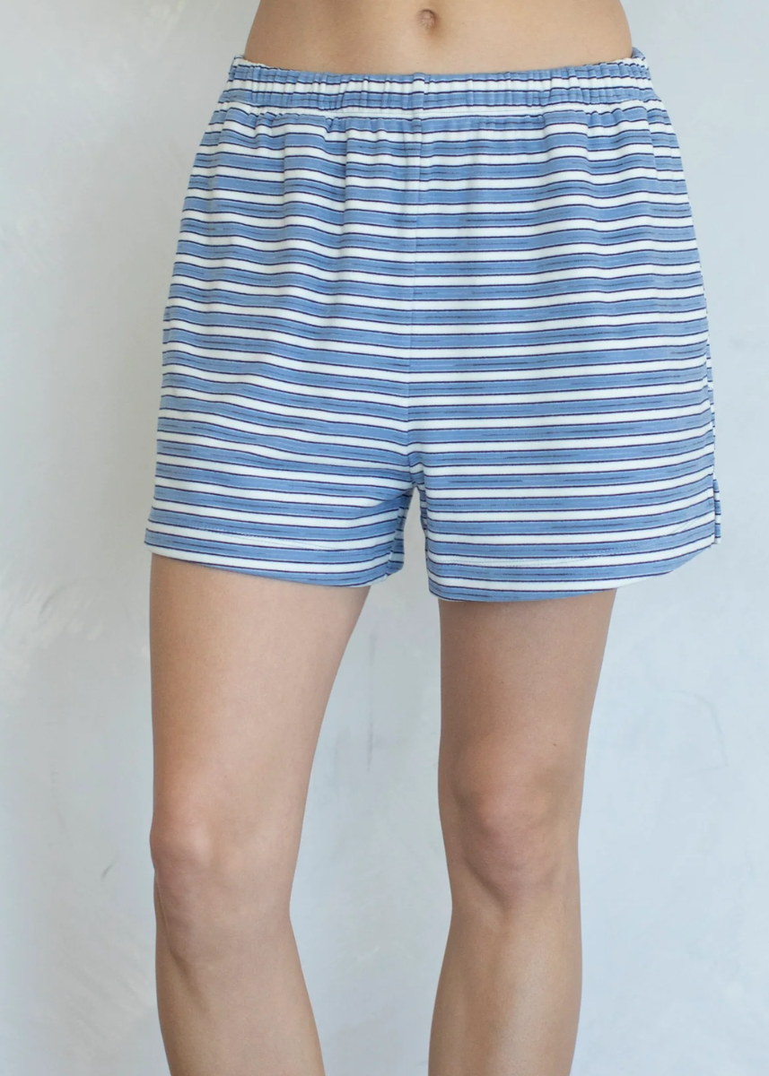 Striped Shorts - Blue