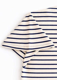 Landon Striped Tee - Natural Navy