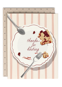 Striped Thanks For Hosting Card