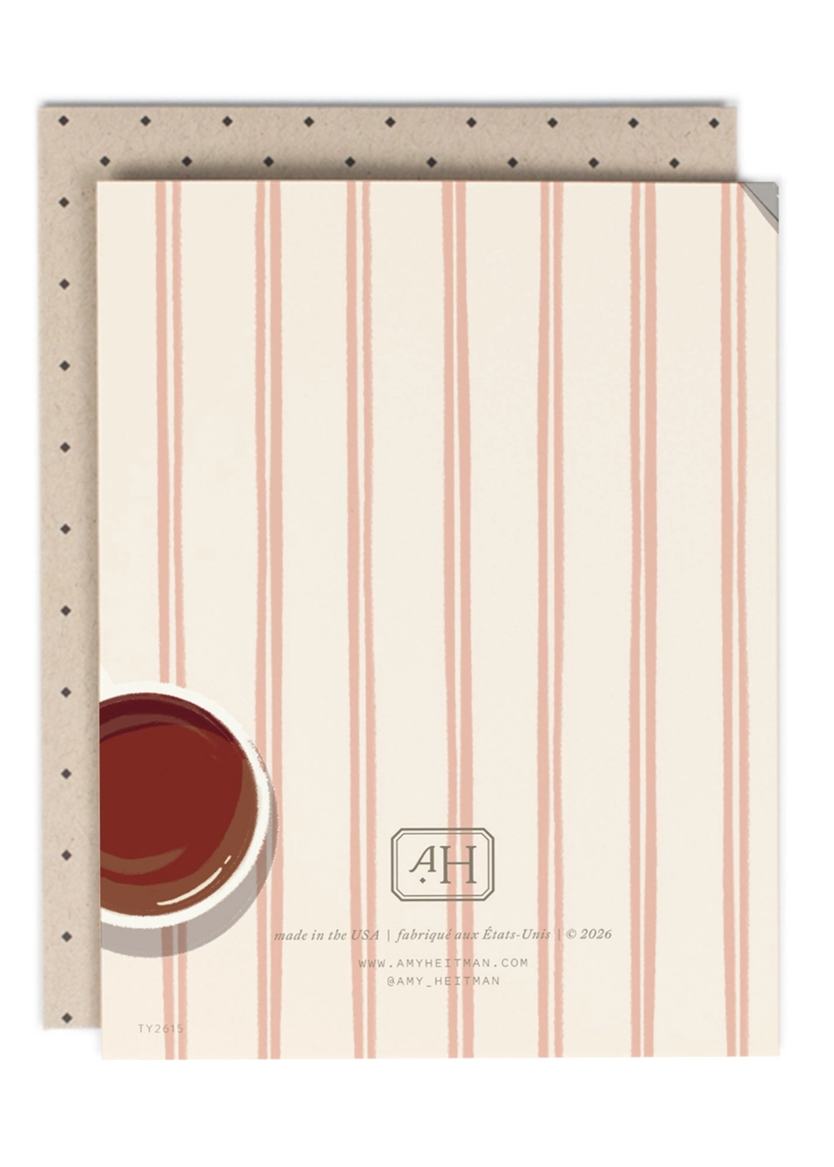 Striped Thanks For Hosting Card