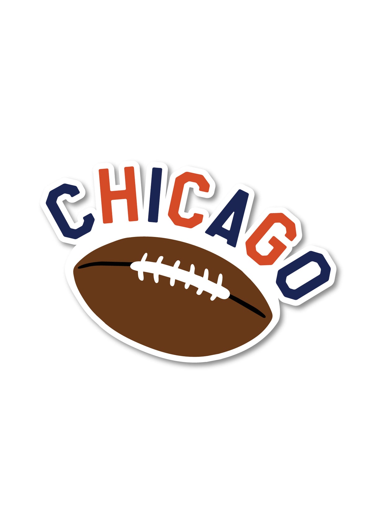 Sweet Home Chicago Football Sticker
