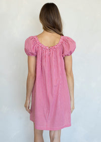Betty Puff Sleeve Dress - Red