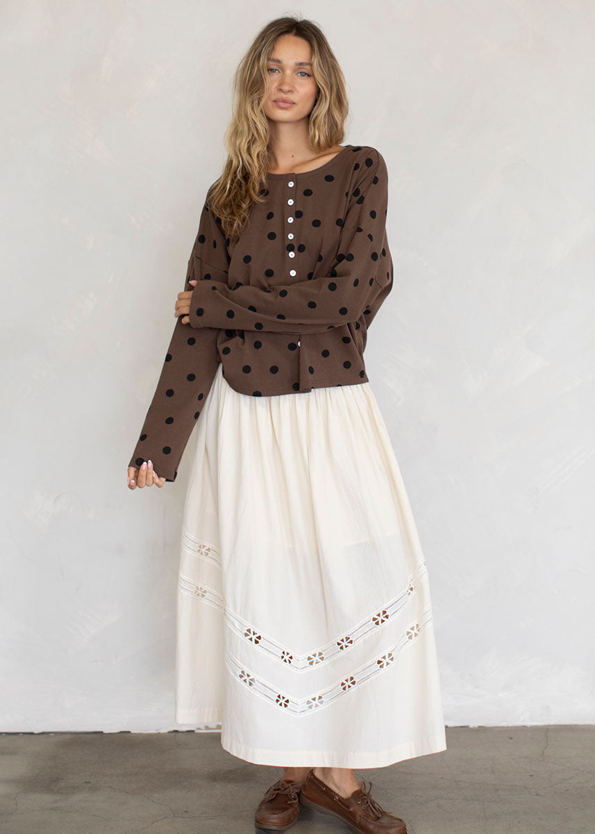 Tommie Long Sleeve Top - Brown