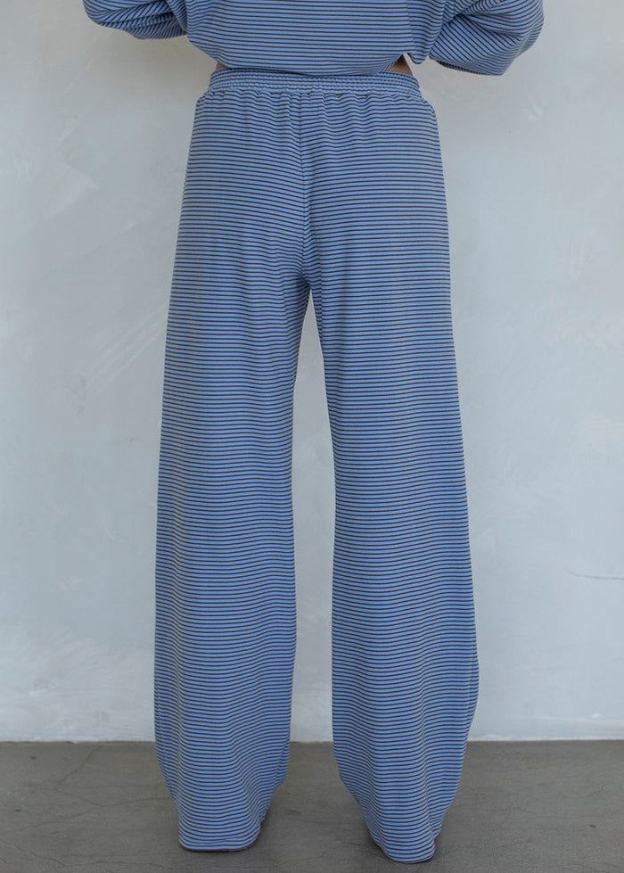 Janie Striped Pant - Blue