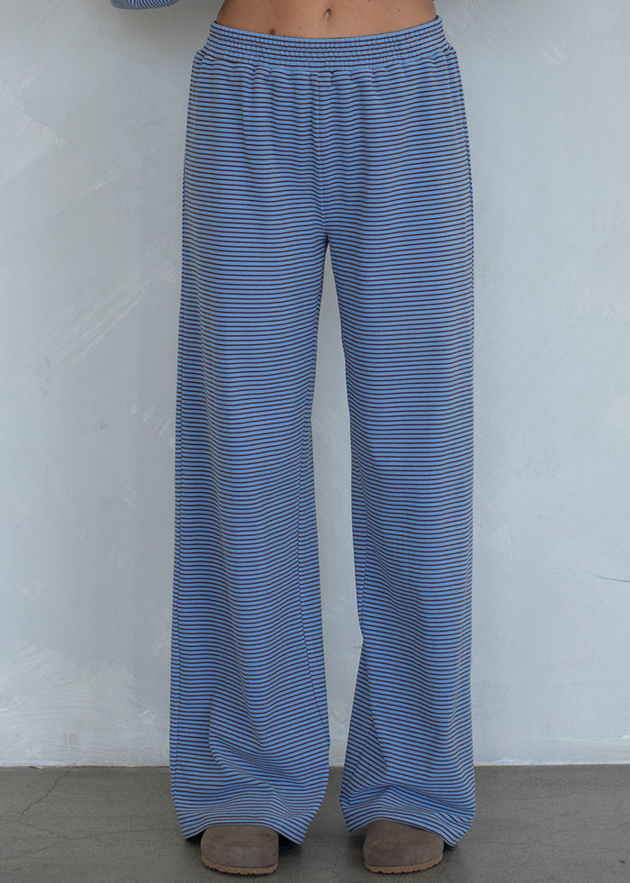 Janie Striped Pant - Blue