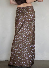 Juliette Floral Maxi Skirt - Brown