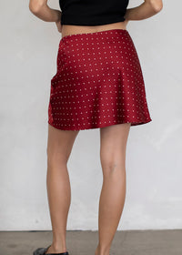 Jess Polka Dot Mini Skirt - Red