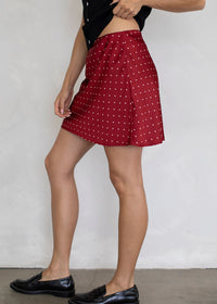 Jess Polka Dot Mini Skirt - Red