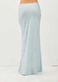 Delia Stripe Maxi Skirt - Light Blue