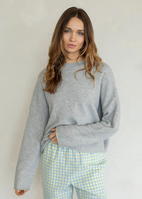 Piper Oversized Pullover - Light Grey
