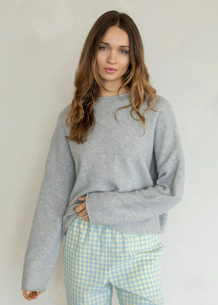 Piper Oversized Pullover - Light Grey