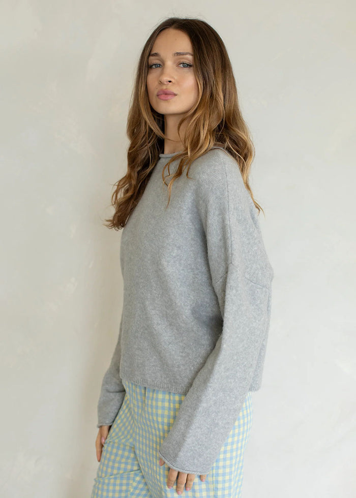 Piper Oversized Pullover - Light Grey