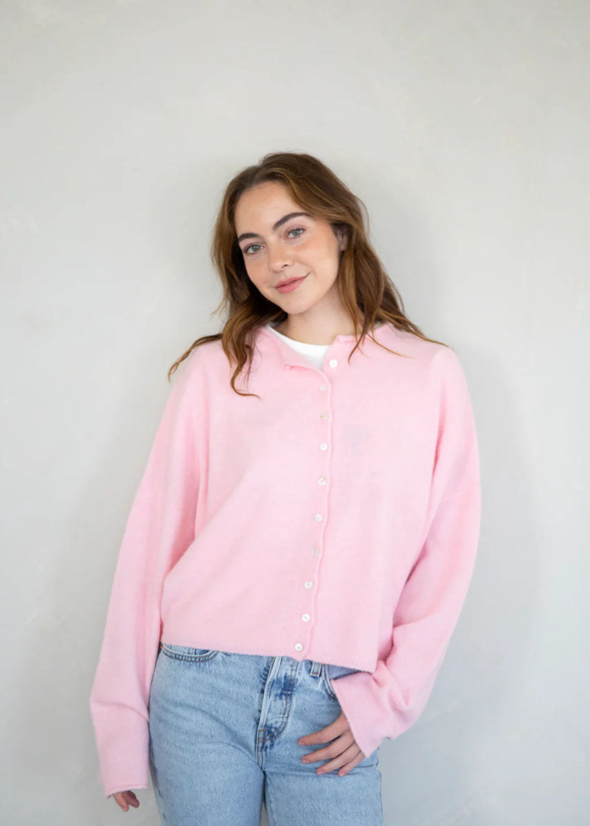 Piper Cardigan - Baby Pink
