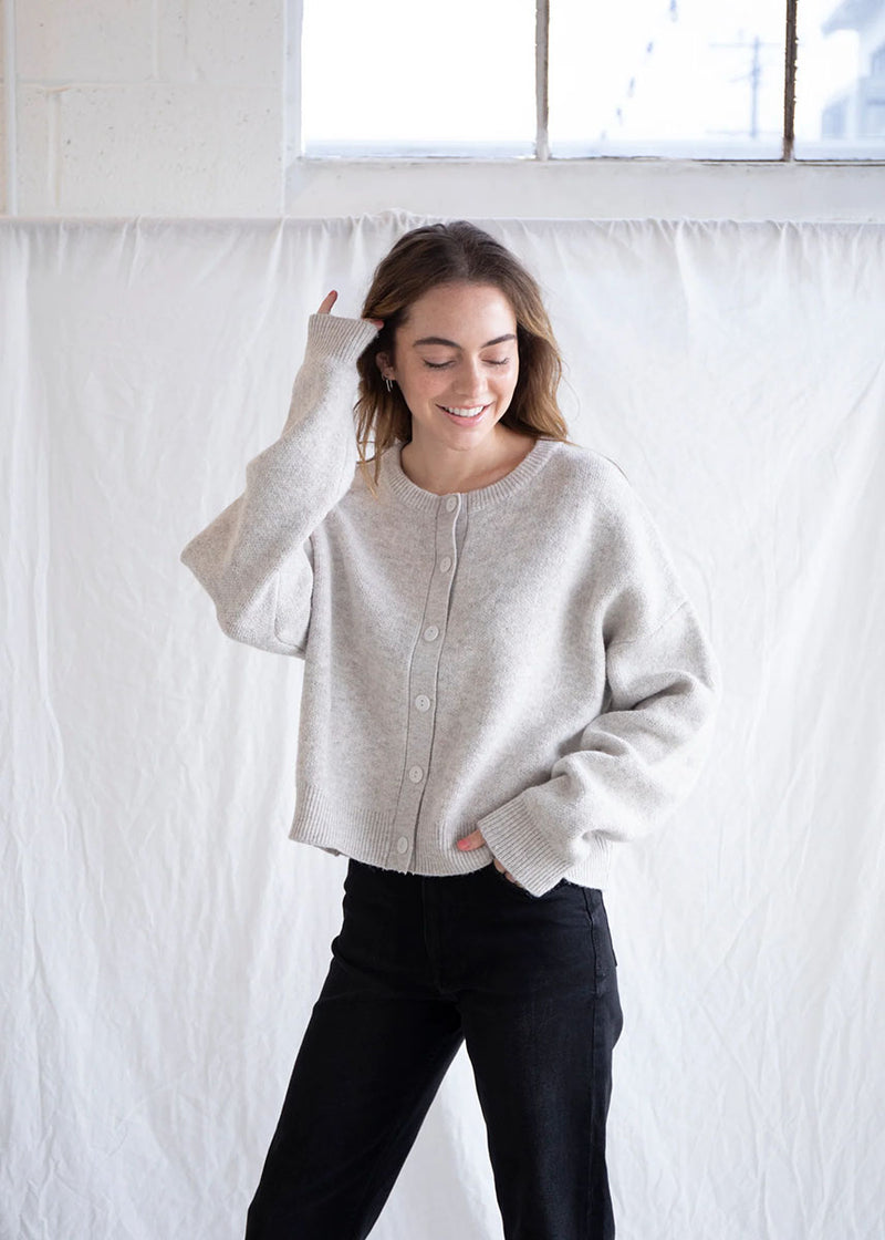 Alyssa Cardigan - Heather Oat