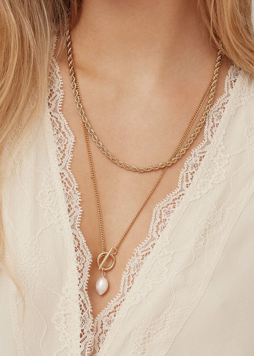 Freshwater Necklace - Gold