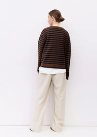 The Klein Sweater - Navy & Brown