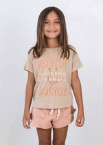 Howdy Girls Boxy Tee - Mineral Wheat