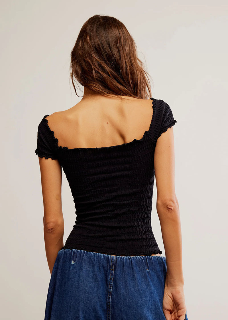 Pucker Up Seamless Tee - Black