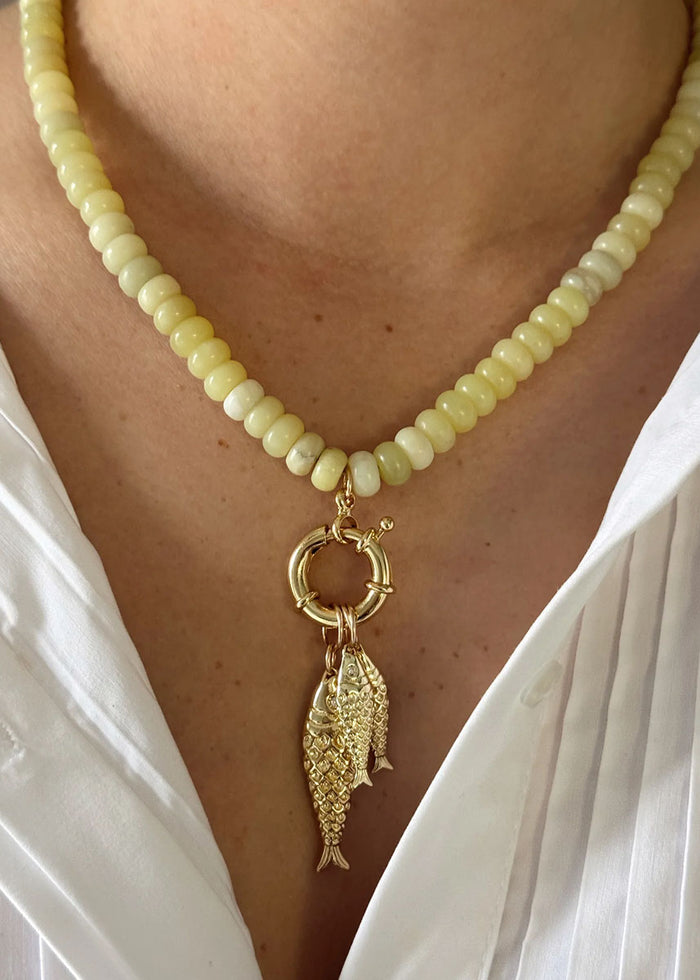 Lime Fish On Necklace