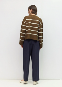 The Casey Sweater - Brown & Cream