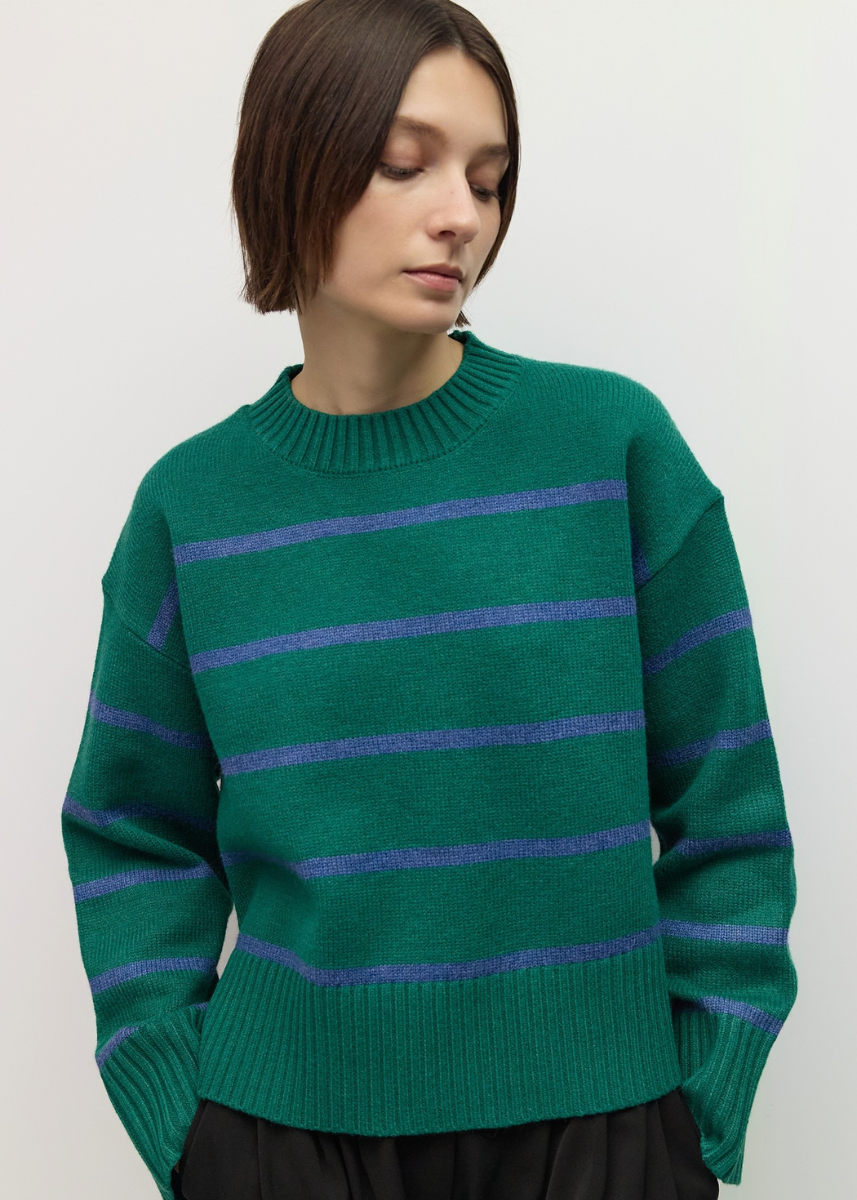 The Casey Sweater - Green & Blue