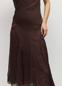 The Lauren Dress - Brown Blue