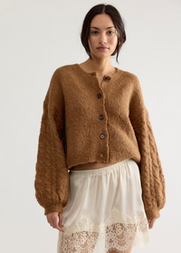 Thistle Cardi - Macadamia