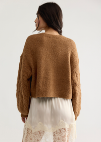 Thistle Cardi - Macadamia