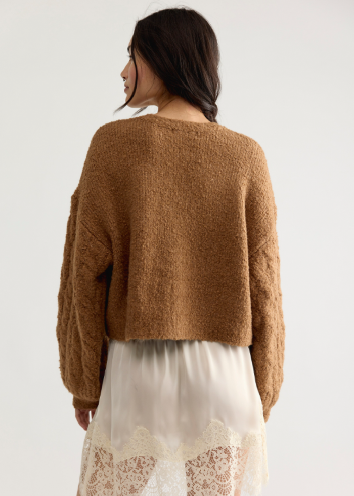 Thistle Cardi - Macadamia
