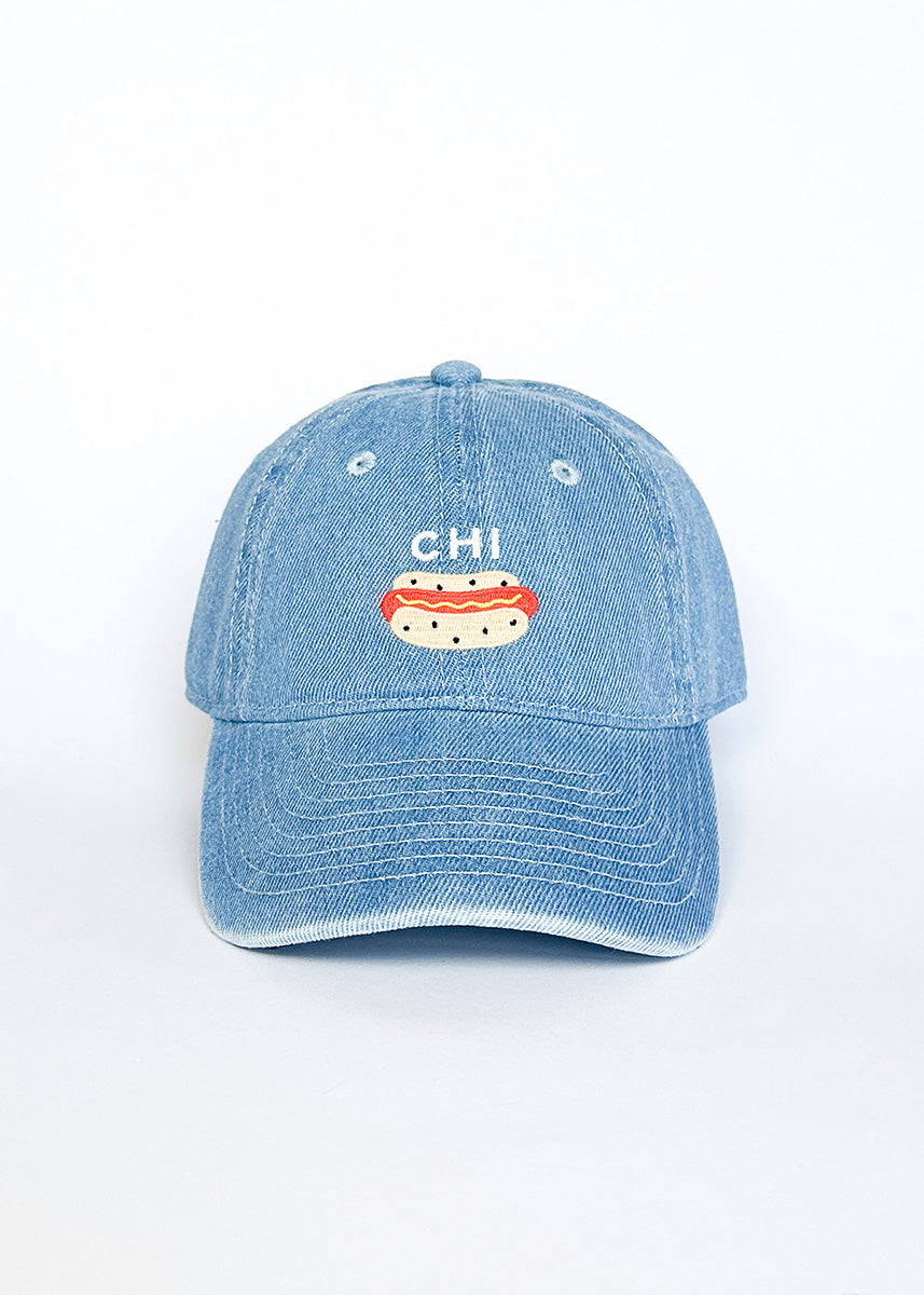 Toddler Tiny Chi Hot Dog Icon Hat - Denim