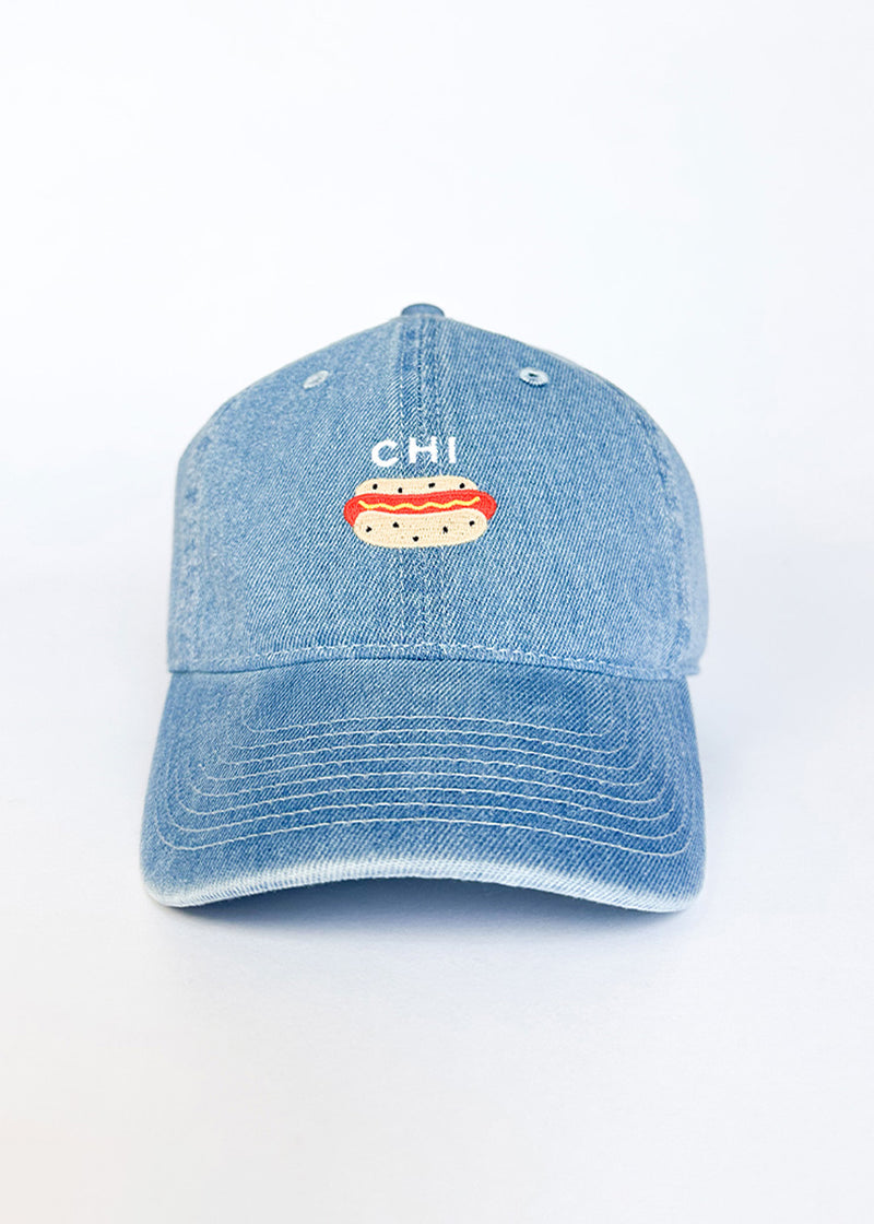Tiny Chi Hot Dog Icon Hat - Denim