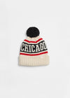 Toddler Mad Hatter Chicago Varsity Beanie - Black & Red