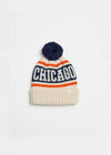 Toddler Mad Hatter Chicago Varsity Beanie - Navy & Orange