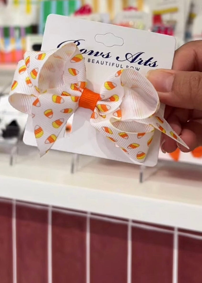 Halloween Print Bow - Candy Corn