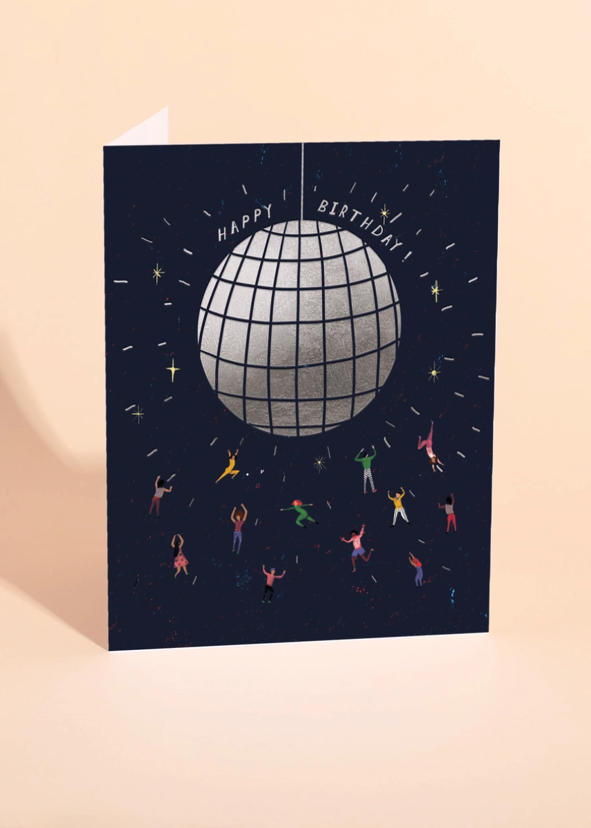 Disco Ball Birthday Card
