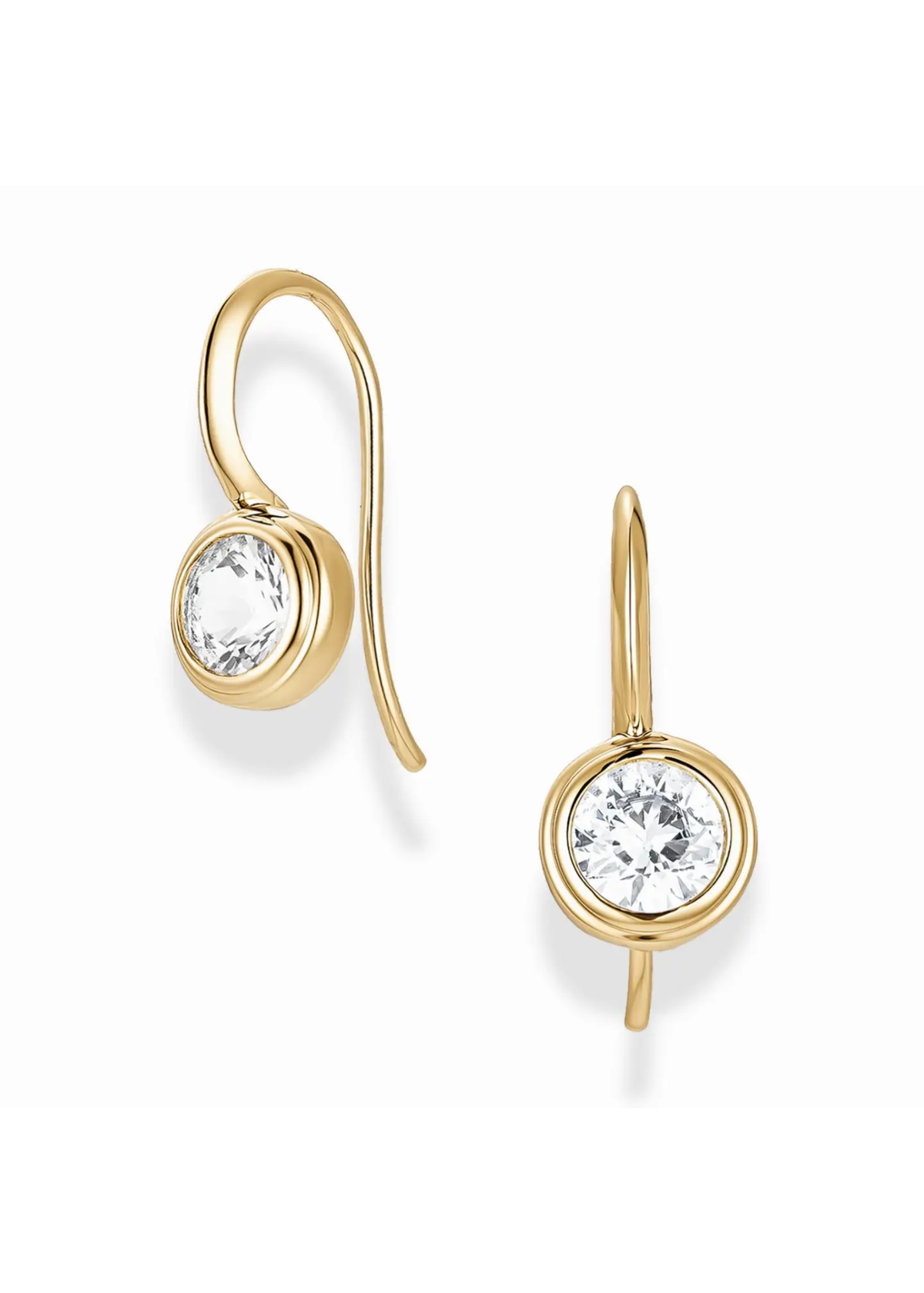 Vera French Hook Earrings - Gold