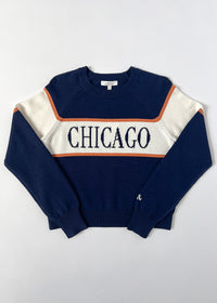 Chicago Vintage Block Stripe Sweater - Navy