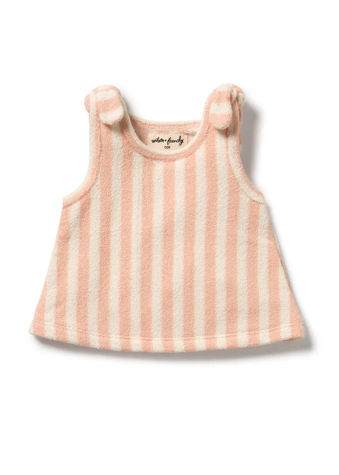 Organic Terry Swing Top - Strawberry Wave