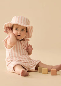 Organic Terry Tie Short - Strawberry Wave