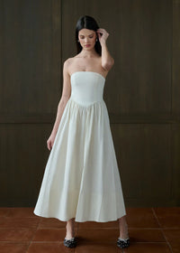 Beck Corset Maxi Dress - Ivory