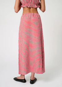 Brenna Tie-Waist Skirt - Red Multi