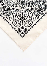 Embroidered Bandana - Natural Paisley