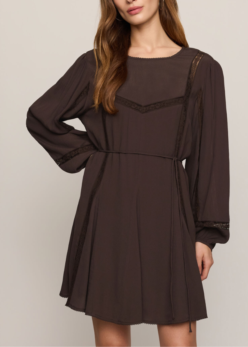 Wilde Mini Dress - Cocoa Bean